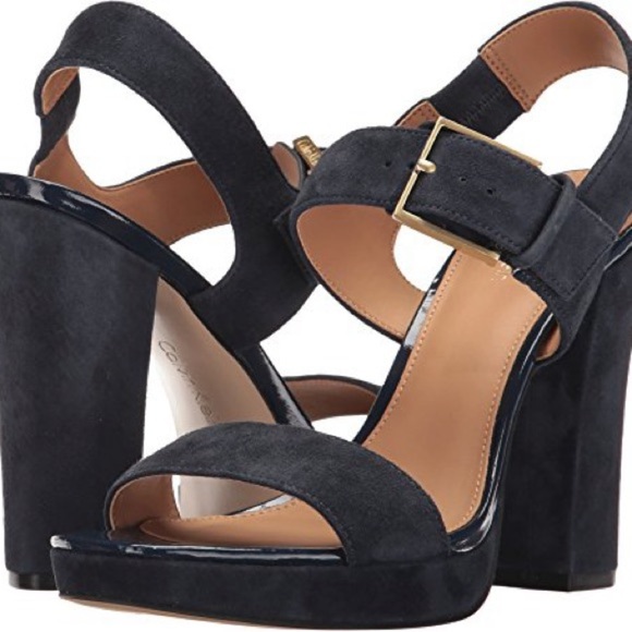 Calvin Klein Shoes - Calvin Klein Women's Betty Navy Suede Heels